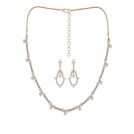 Crimson Red And White Designer Necklace Set