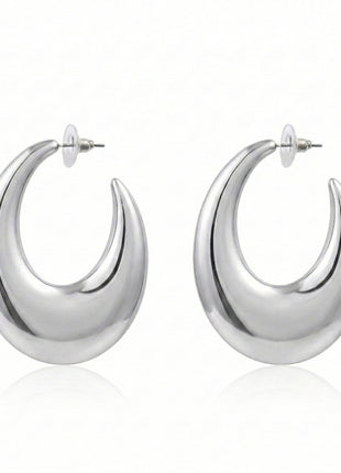 Silver Color Earrings Matte Resin Leather By 2wist Designs