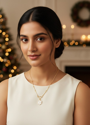 Heart Floral Enamel Link Necklace By 2wist Designs