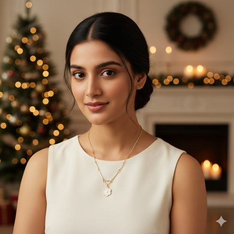 Heart Floral Enamel Link Necklace By 2wist Designs