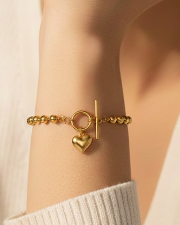 Polished Bead Adjustable Bracelet