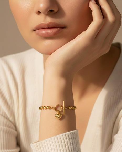 Polished Bead Adjustable Bracelet By 2wist Designs