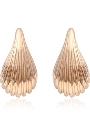 Rose Gold Plated Brass Teardrop Stud Earrings
