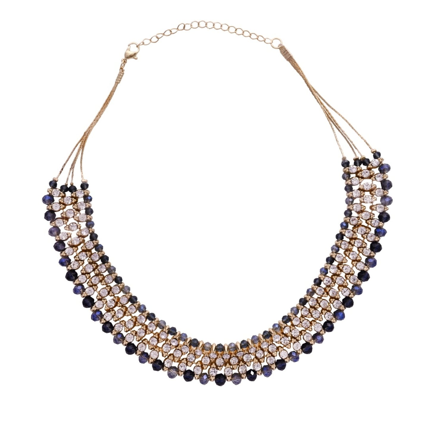 Handcrafted Beaded Multirow Statement Collar