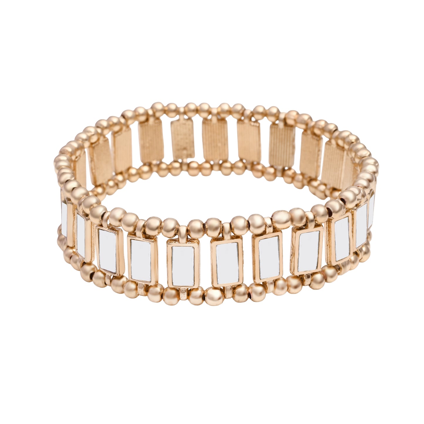 Gold Mirror Elasticated Bracelet