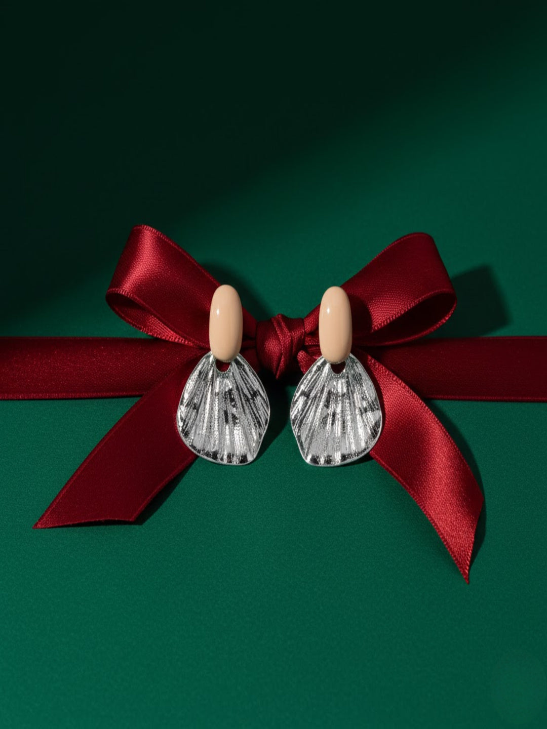 Dual Tone Abstract Petal Earrings