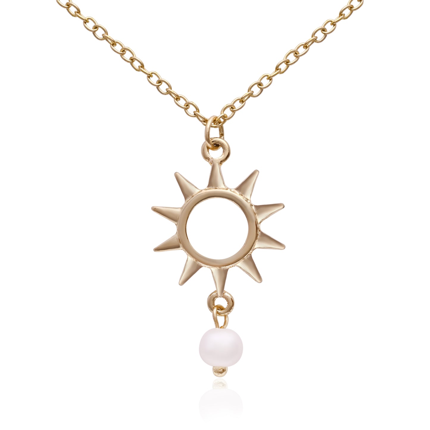 18K Gold Plated Sunburst Freshwater Pearl