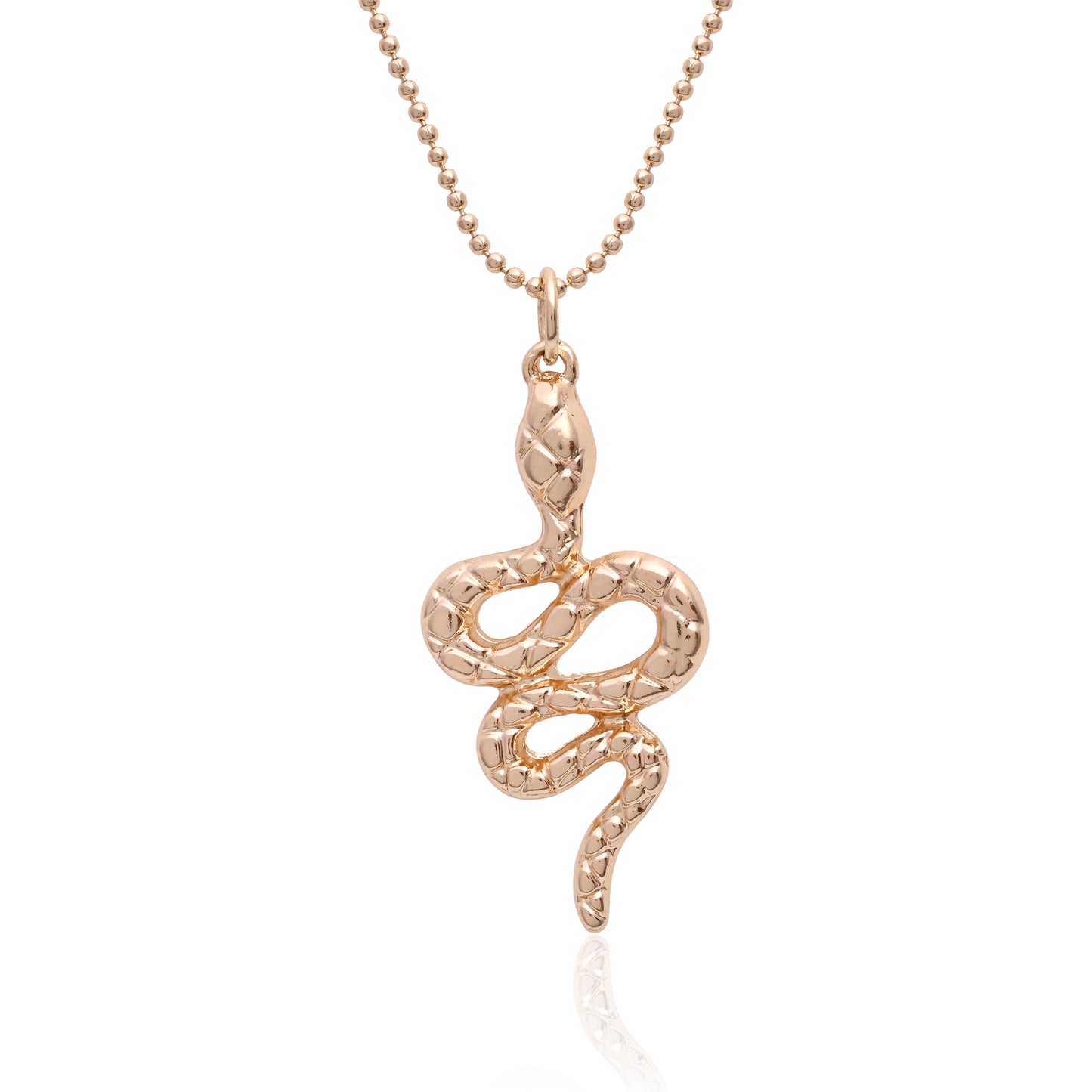 18K Gold Serpentine Snake Textured Scale Detail