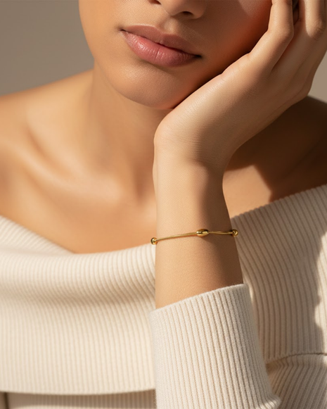 Minimalist Bead Chain Bracelet By 2wist Designs