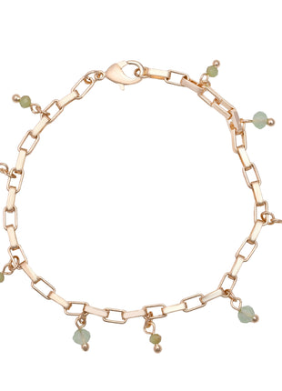 Gold Toned Brass Link Bracelet Set Of 3