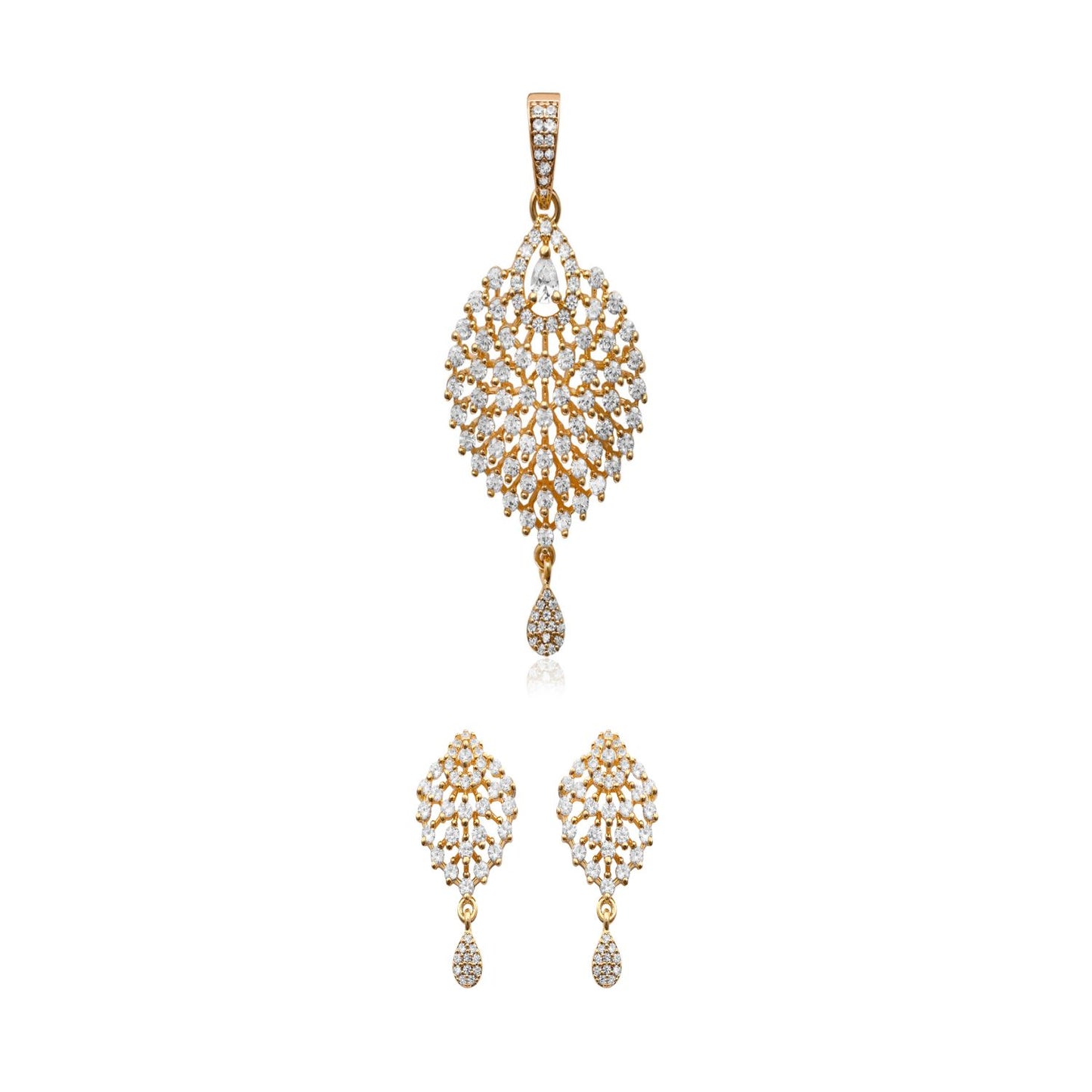 Crimson Red Pearl Statement Pendant Set