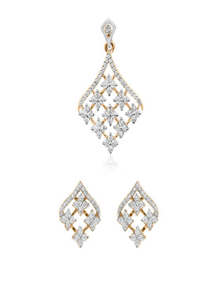 Golden Crimson White Bead Pendant Set By 2wist Designs