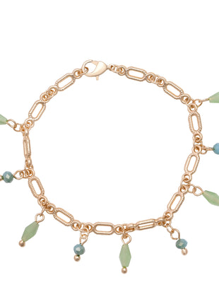 Gold Toned Brass Link Bracelet Set Of 3