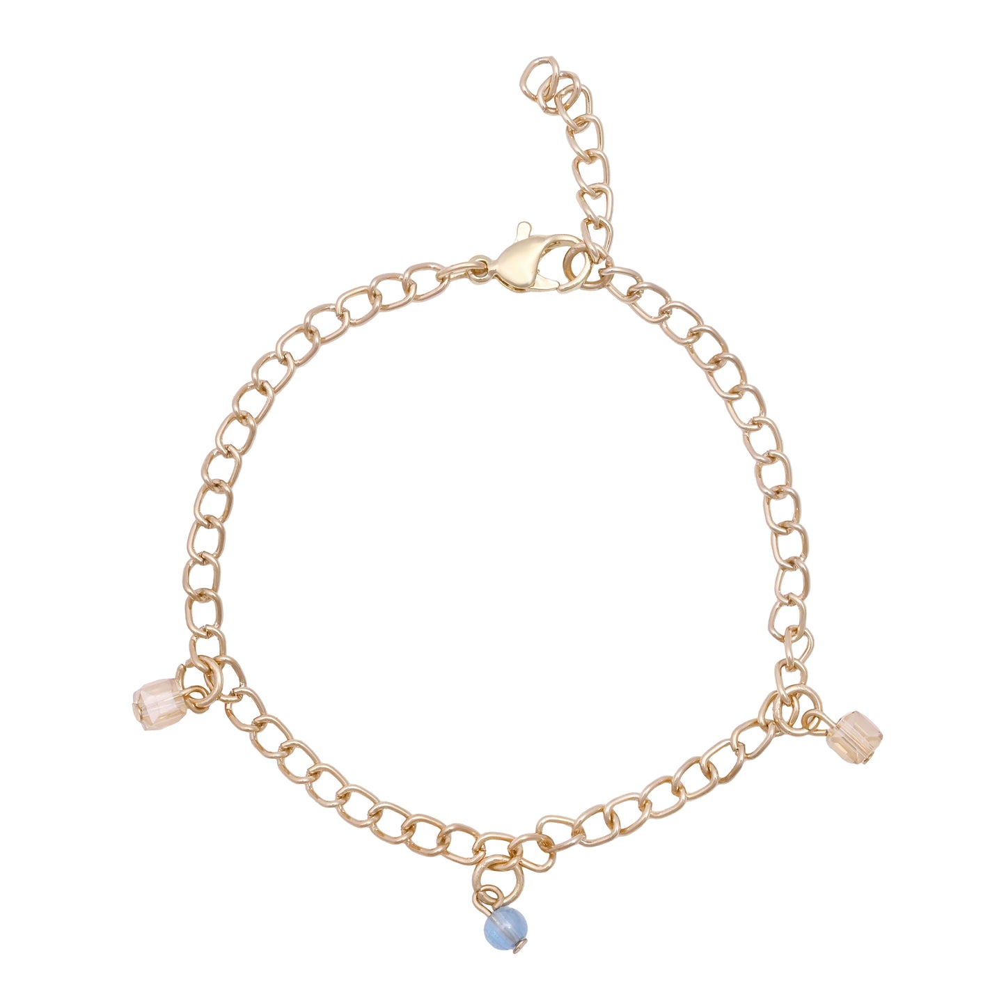 Gold Charm Bracelet Set Of 3