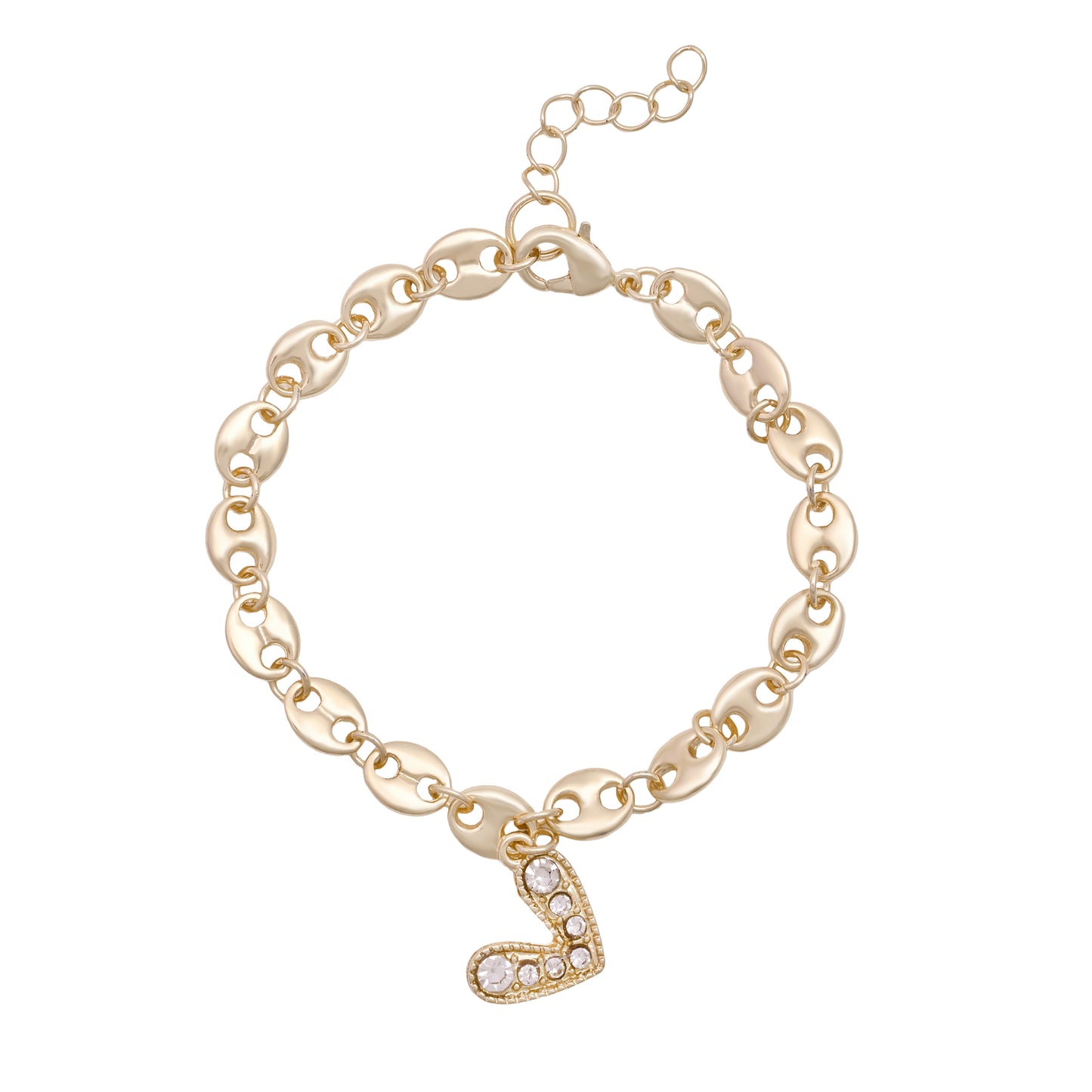 Gold Charm Bracelet Set Of 2