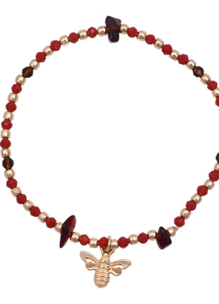 Gold Toned Brass Elasticated Bracelet Set Of 7