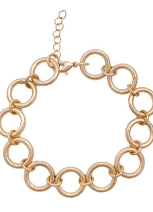 Gold Toned Brass Multistrand Bracelet Set Of 3