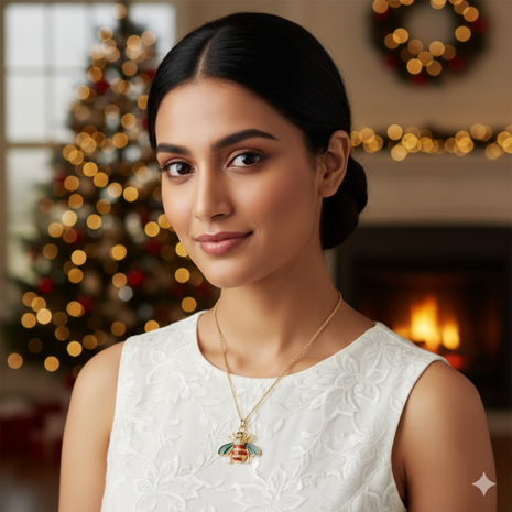 Bumble Bee Enamel Pendant Necklace By 2wist Designs