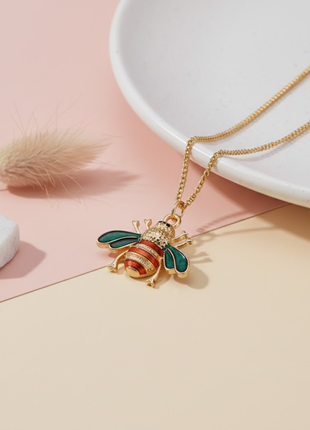 Bumble Bee Enamel Pendant Necklace By 2wist Designs