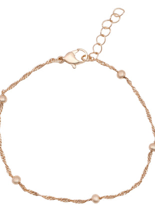 Gold Toned Brass Multistrand Bracelet Set Of 3