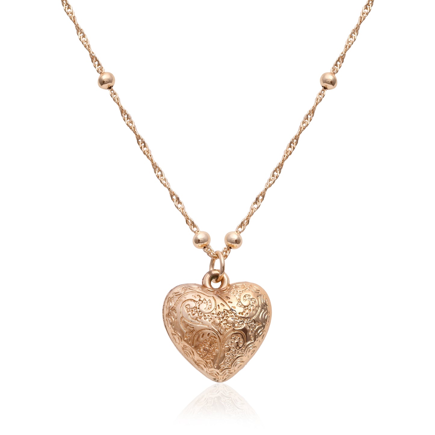 Heart Twisted Satellite Bead Chain