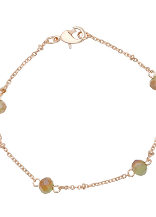 Gold Toned Brass Link Bracelet Set Of 3