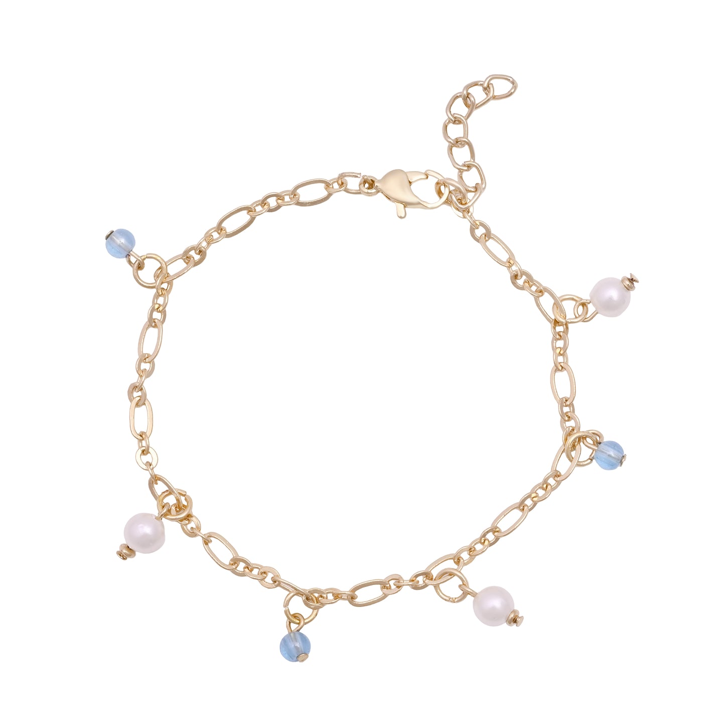 Gold Charm Bracelet Set Of 3