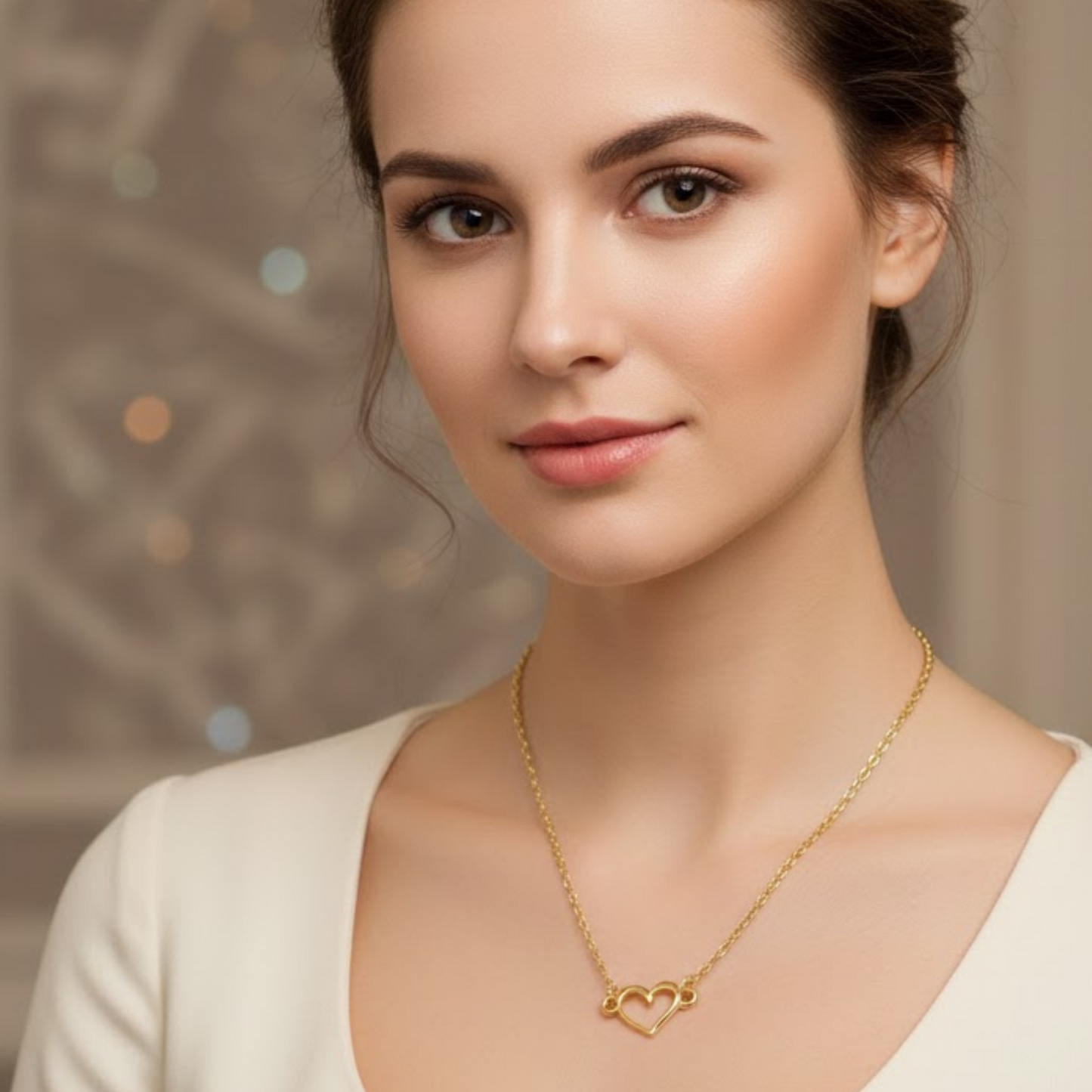 Minimalist Open Heart Necklace