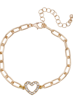 Gold Toned Brass Charm Bracelet Set Of 5