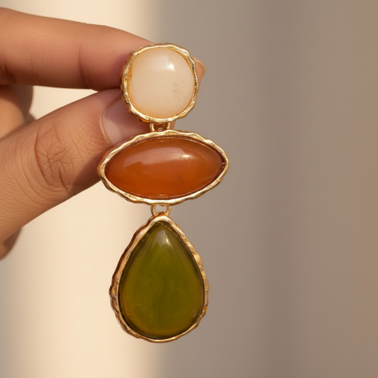 Mother Of Pearl Shell Fringe Earrings