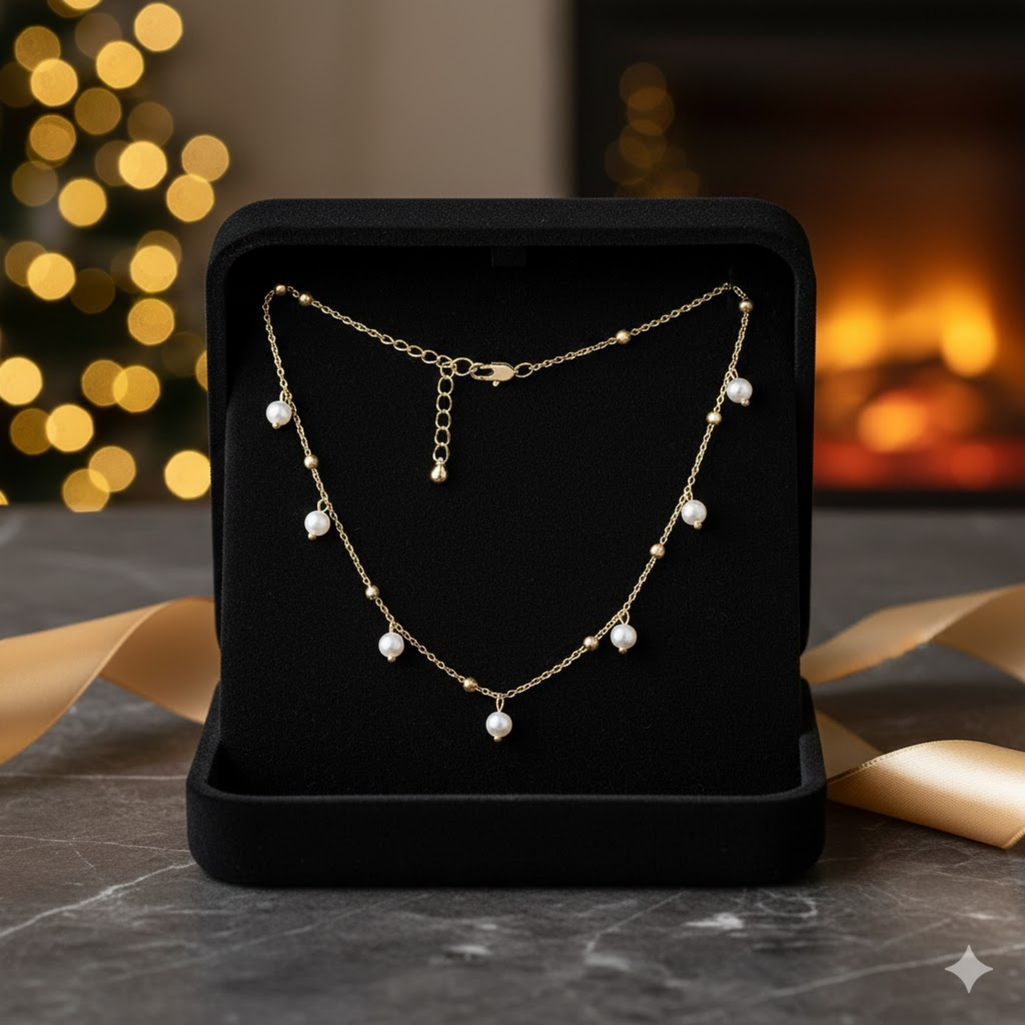 Dainty Crystal Drop Choker Necklace