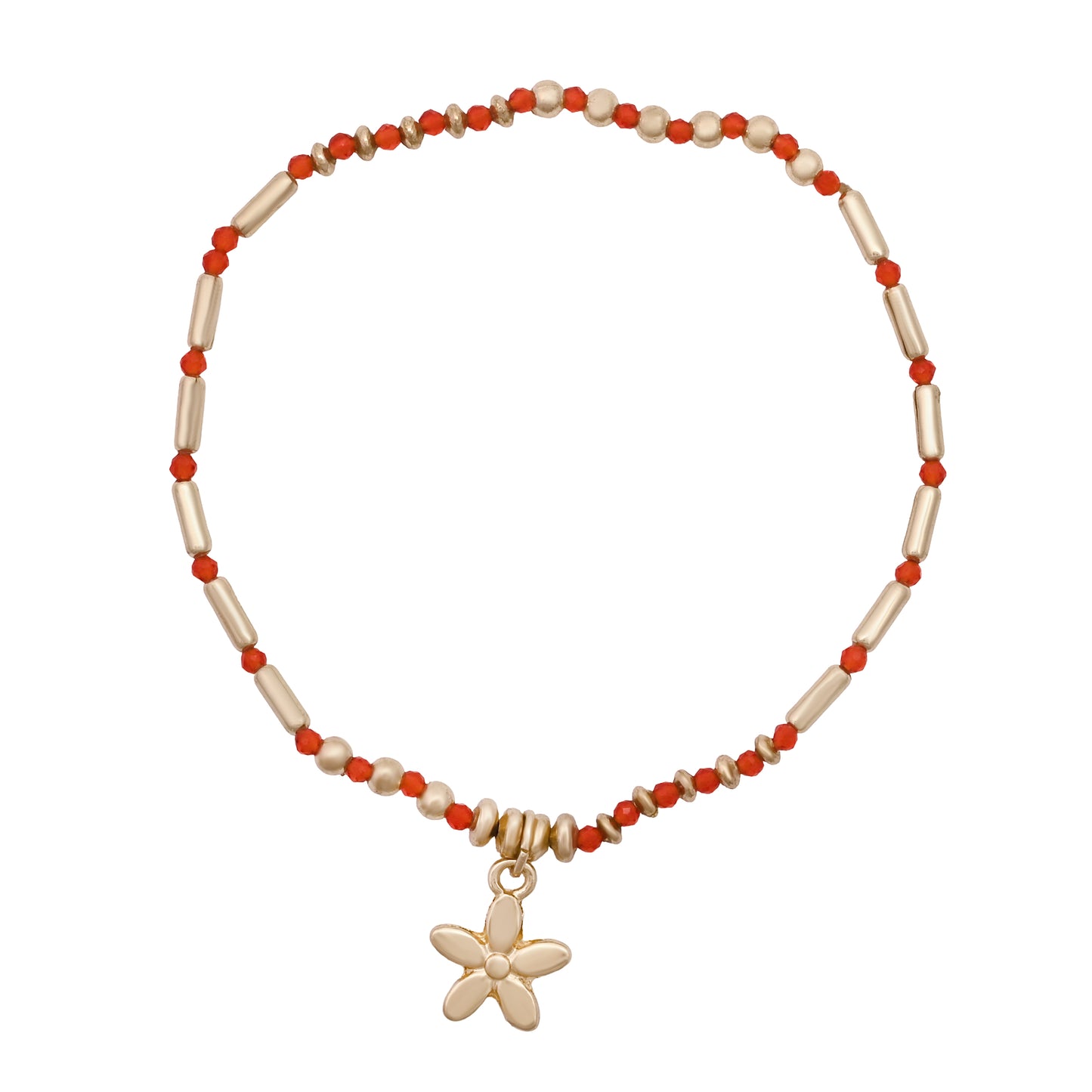 Gold Elasticated Bracelet Set Of 7