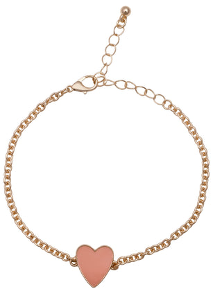 Gold Toned Brass Charm Bracelet Set Of 5