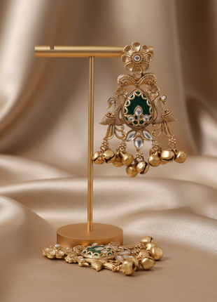 Sky Blue Stone Jhumka Earrings By 2wist Designs