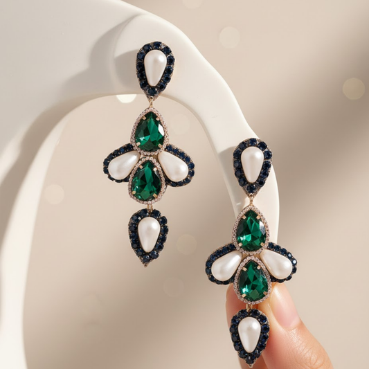 Art Deco Pear Drop Earrings
