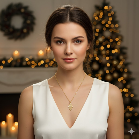 Hamsa Hand Protection Necklace By 2wist Designs