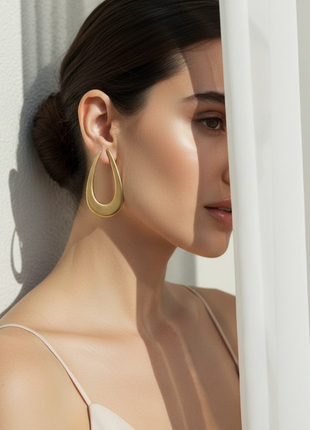 Snake Texture U Shape Hoop Earrings By 2wist Designs