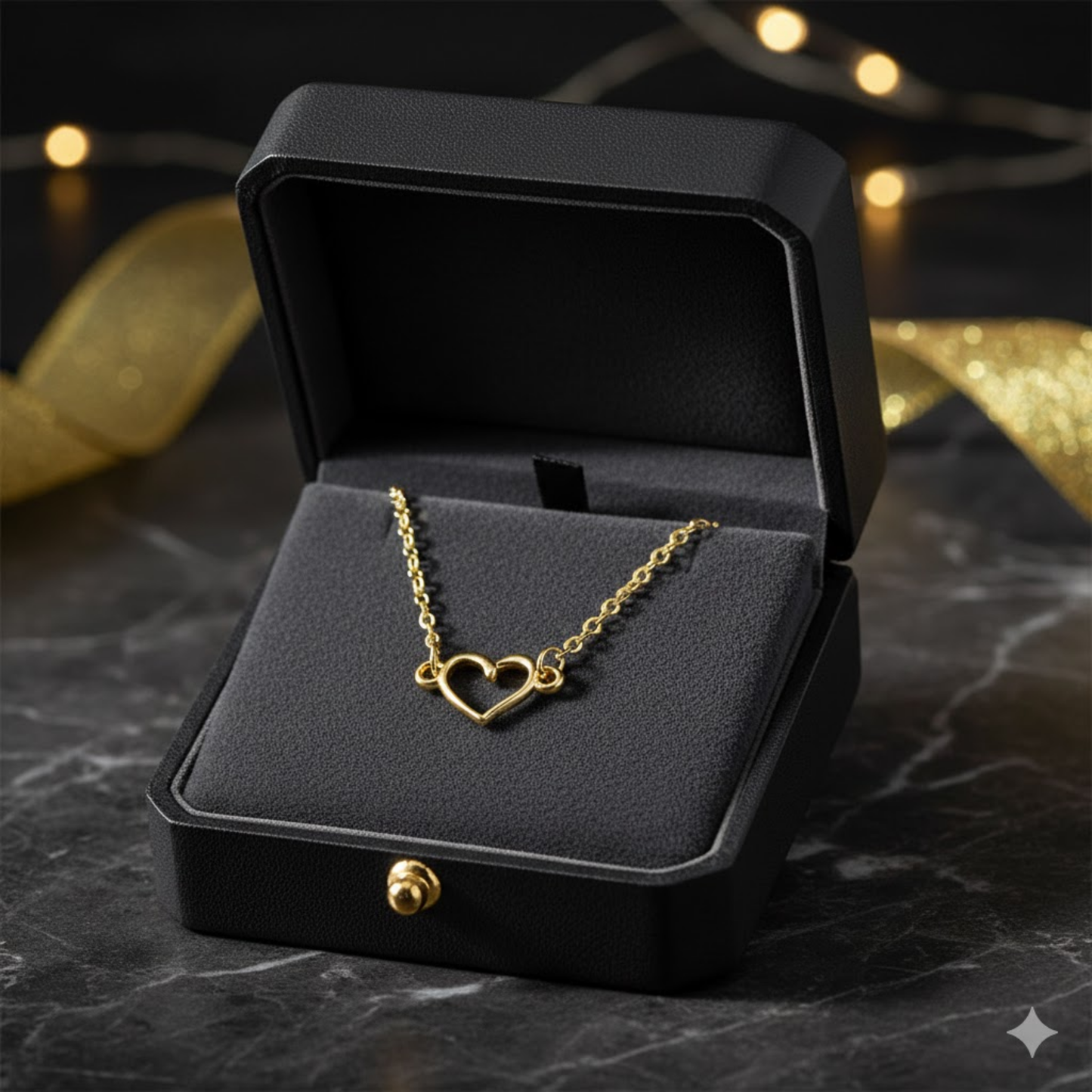 Minimalist Open Heart Necklace