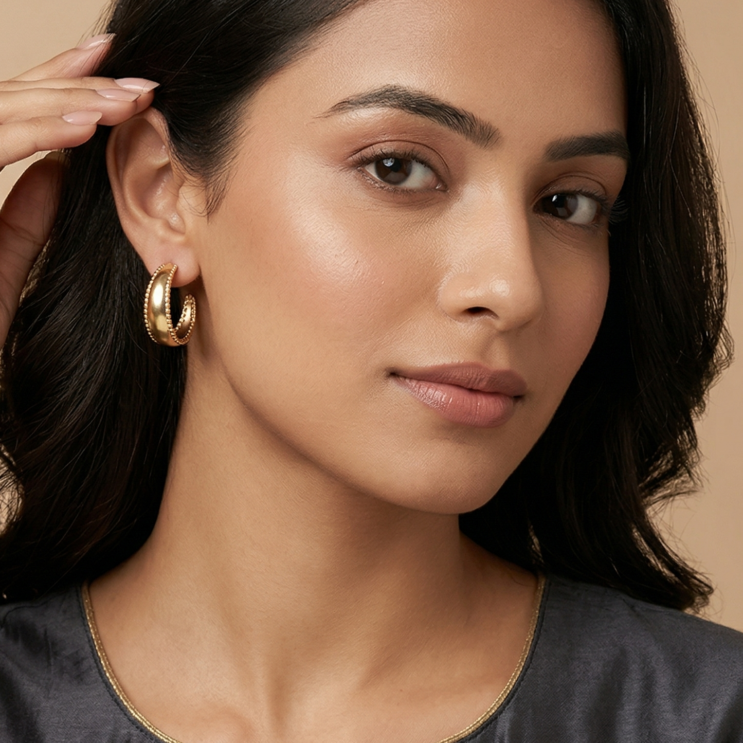 Gold Plated Stud And Hoop Set Of 6 Set