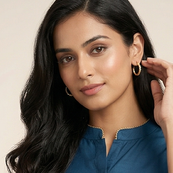 Gold Plated Hoop Earrings Set Of 3