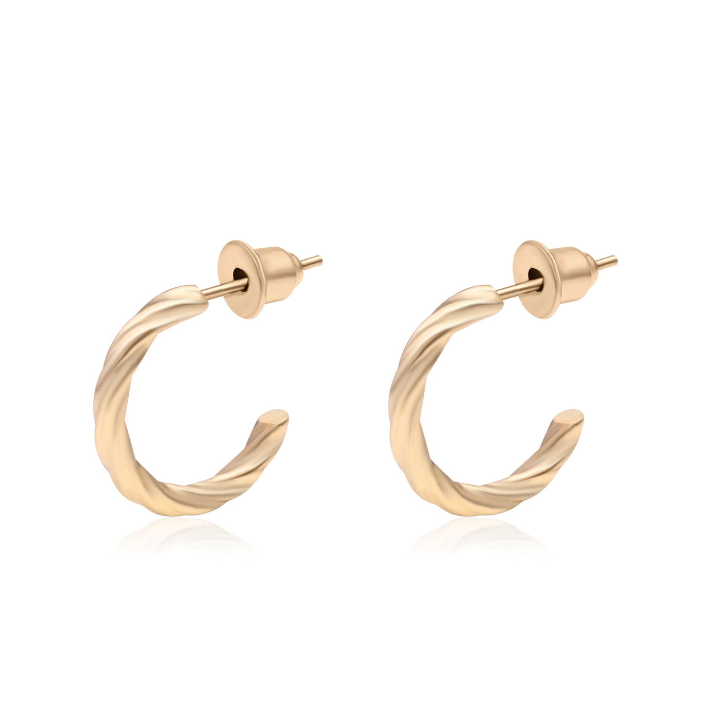 Gold Plated Hoop Earrings Set Of 3