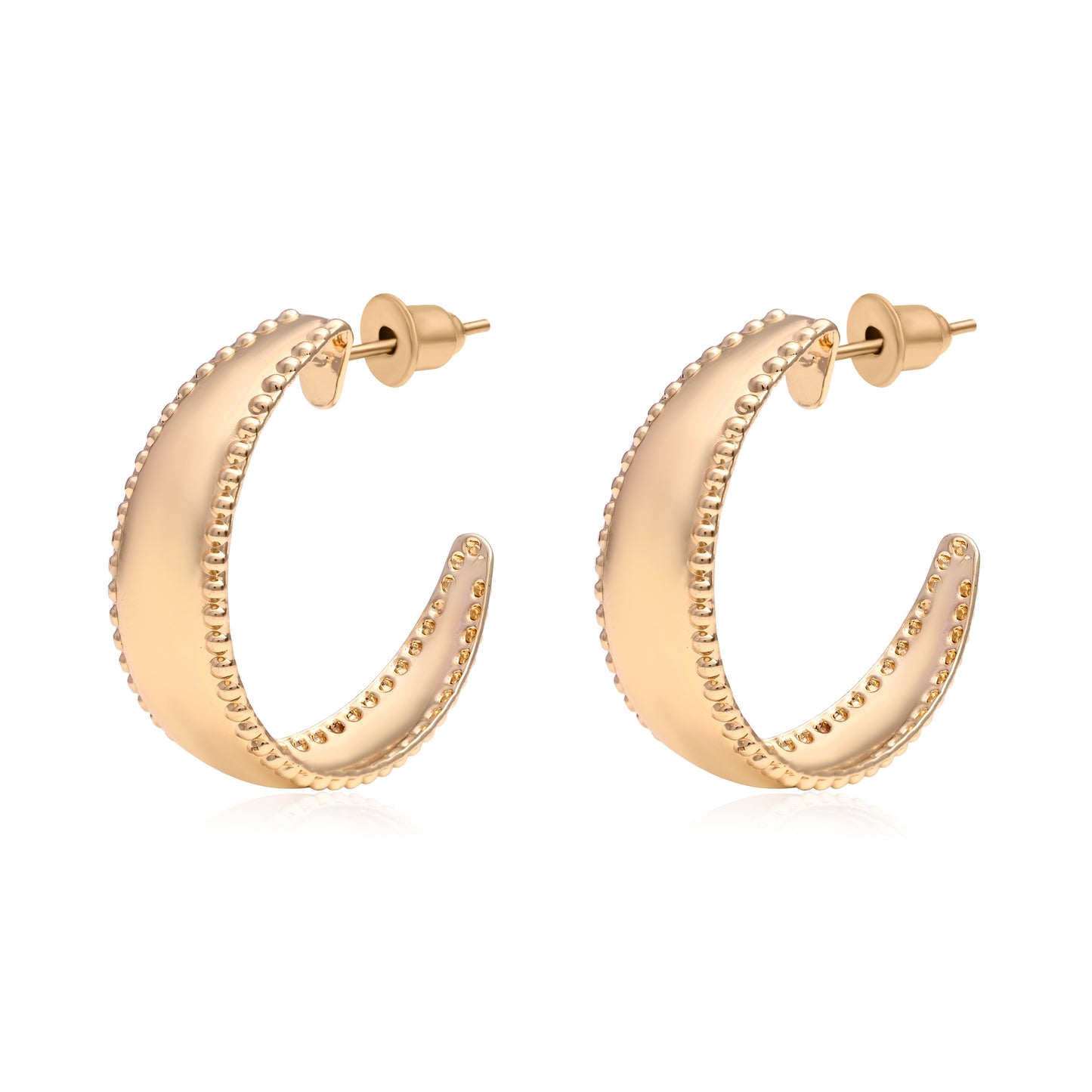 Gold Plated Stud And Hoop Set Of 6 Set