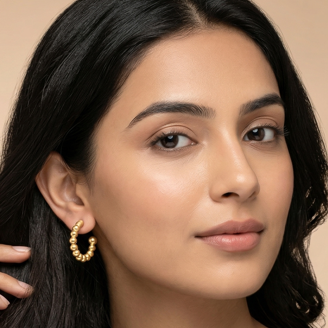 Gold Plated Hoop Earrings Set Of 3