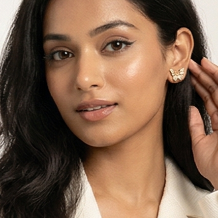Gold Necklace And Multi Earring Combo Set