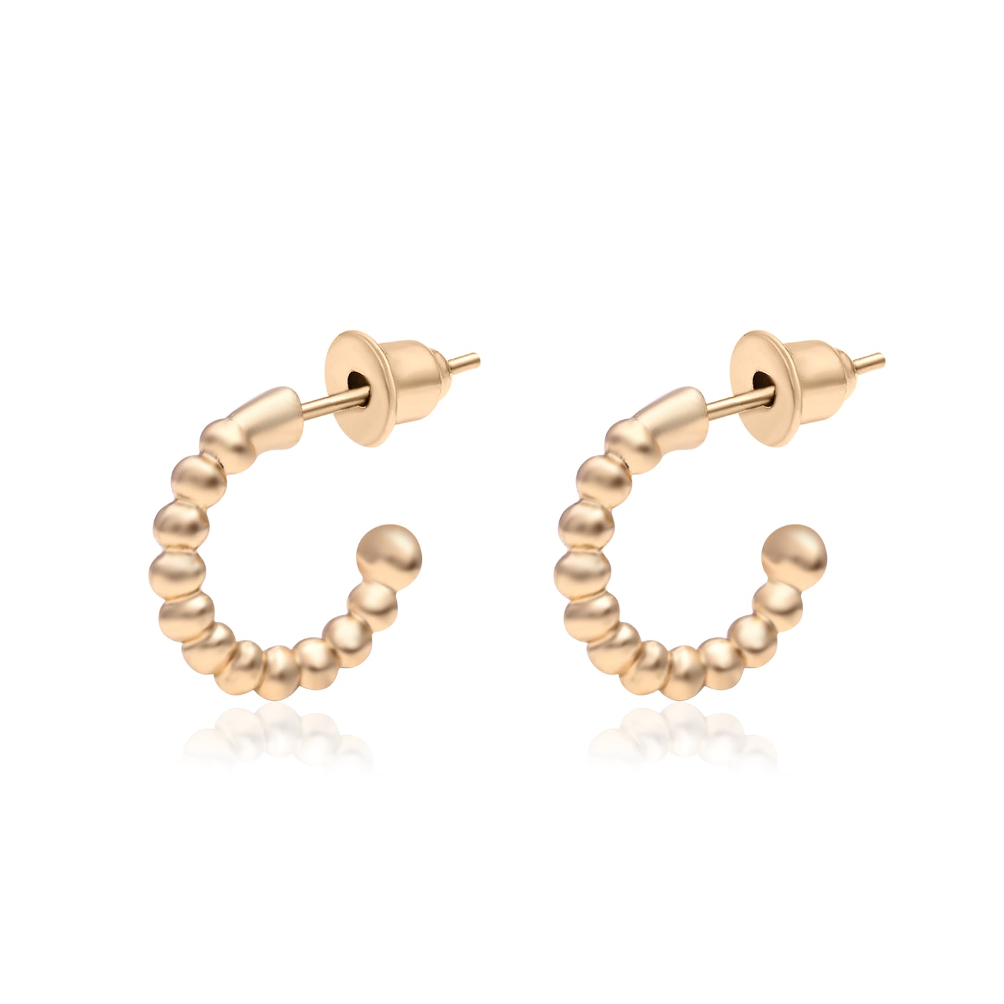 Gold Plated Hoop Earrings Set Of 3
