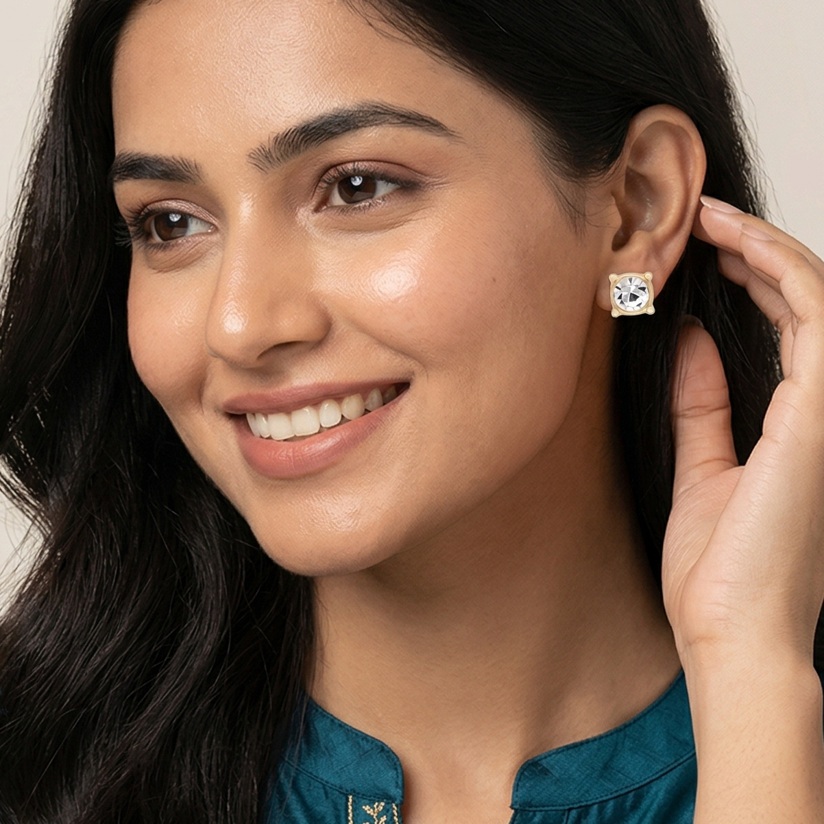 Gold Necklace And Multi Earring Combo Set
