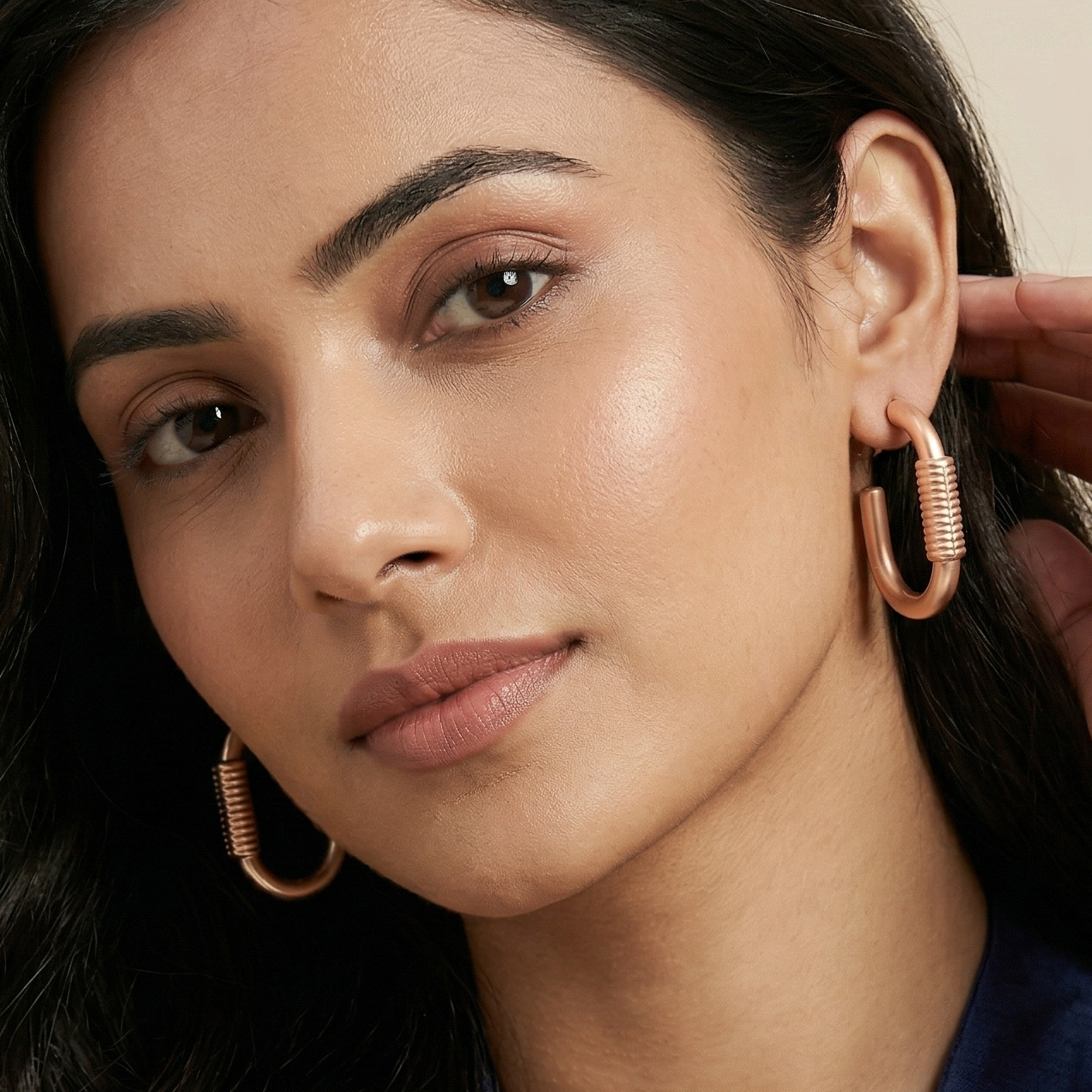 Gold Plated Hoop Earrings Set Of 3