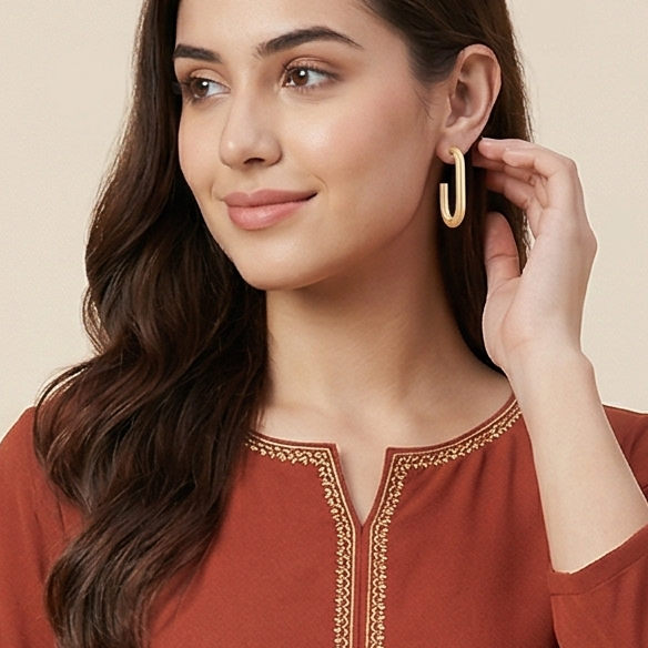 Gold And Silver Plated Hoop Set Of 3
