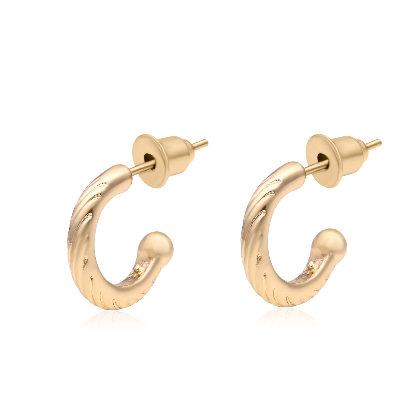 Gold Plated Stud And Hoop Set Of 6 Set