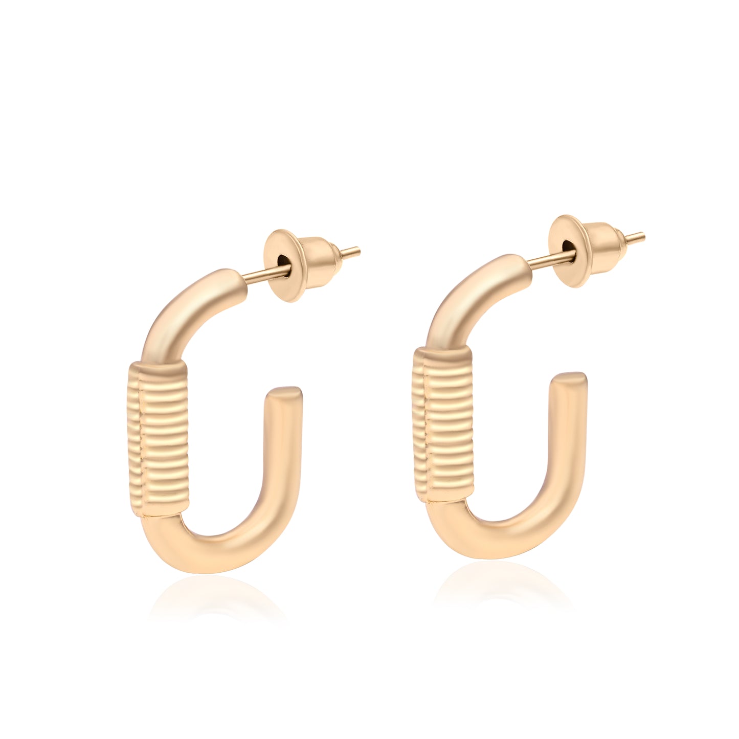 Gold Plated Hoop Earrings Set Of 3